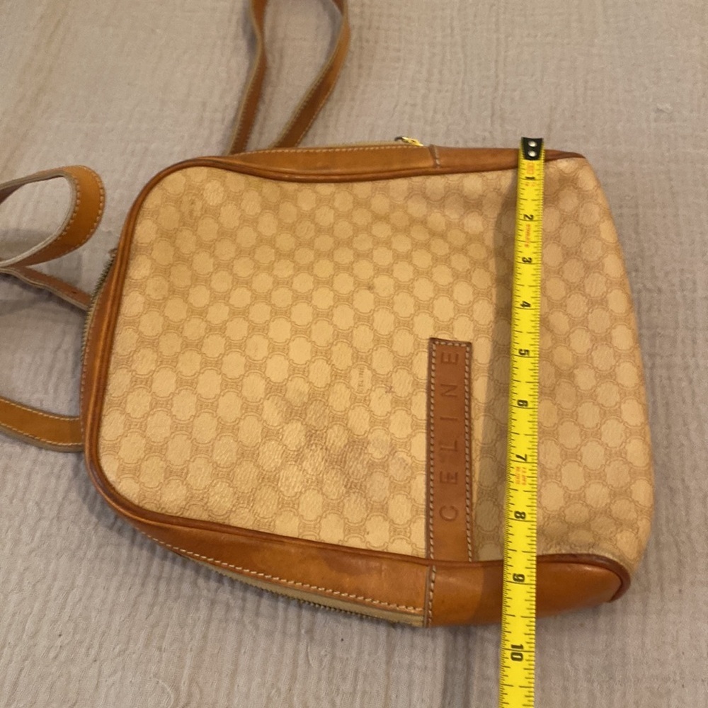 Celine Vintage Tan Backpack Elegant and Functional - Picture 12 of 13